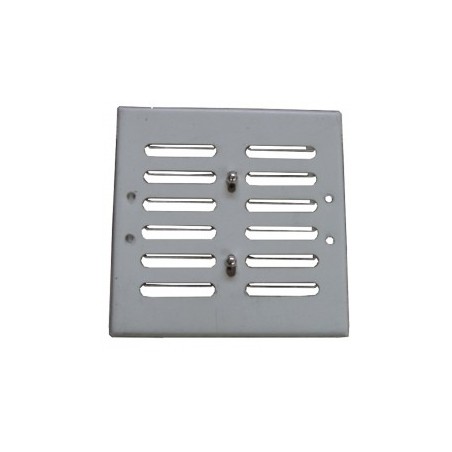 Kratka metalowa z szyldem nierdzewnym 14x14cm i żaluzją