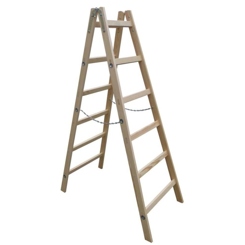 Drabina drewniana rozstawna 10 szczebli 313cm
