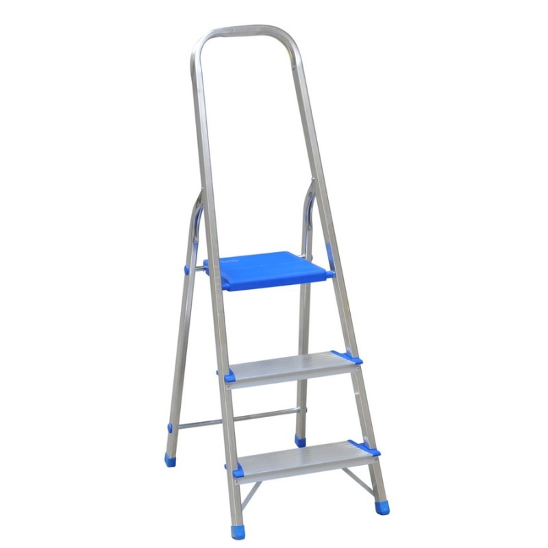 Drabina aluminiowa wolnostojąca 130cm 2 stopnie + podest