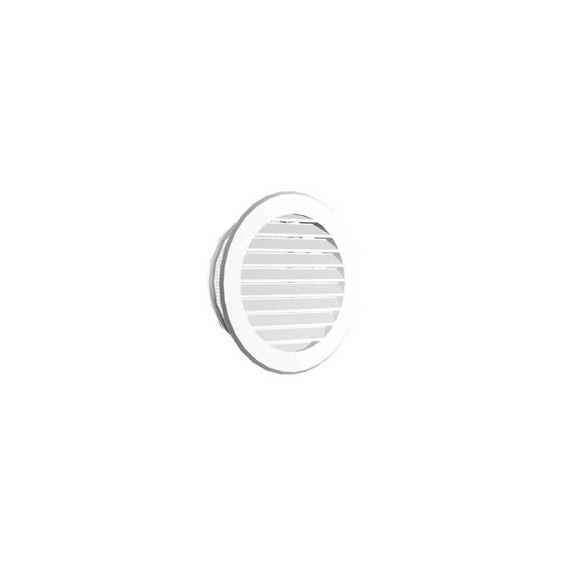 Kratka okragła z siatką fi125 160mm biała