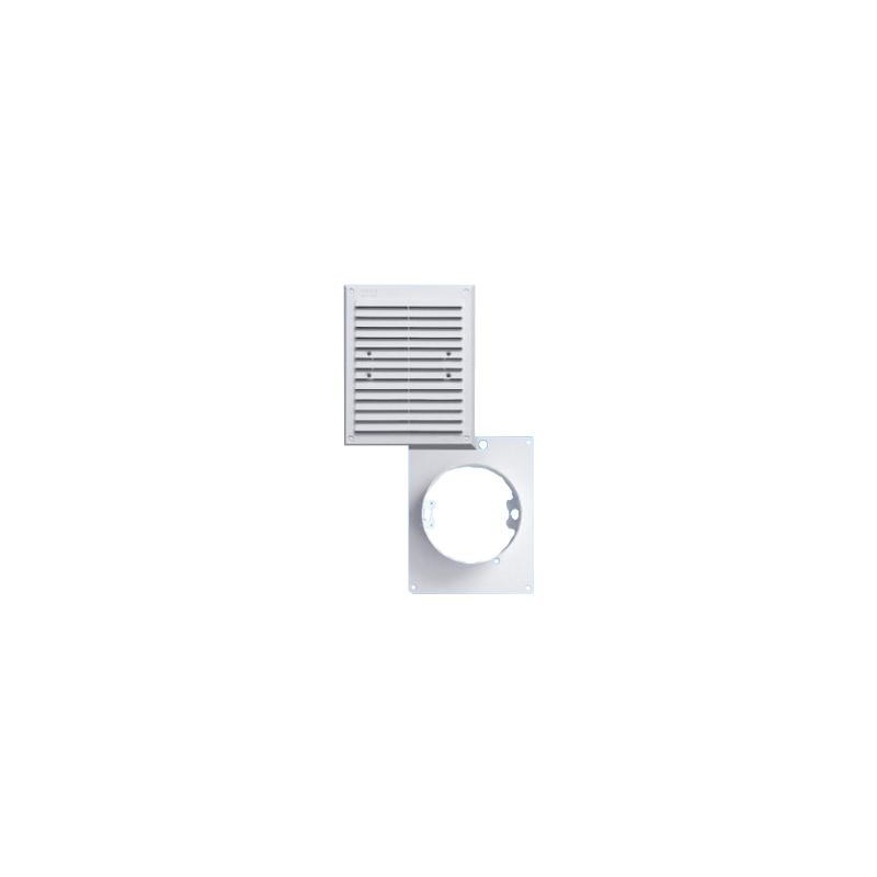 Kratka z wyjściem rurowym biała 175x215mm fi100mm