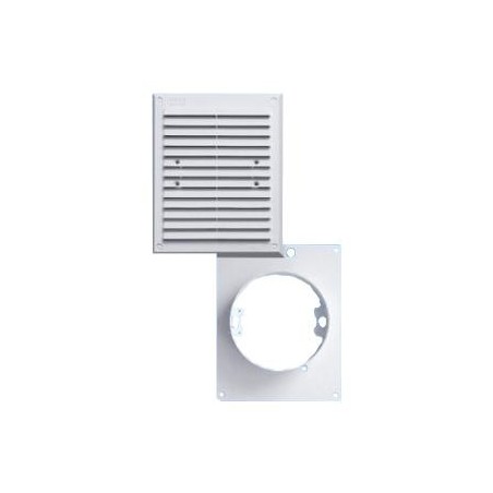 Kratka z wyjściem rurowym biała 175x215mm fi100mm